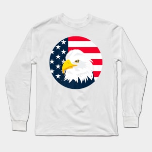 Patriot American Flag Freedom Eagle 4th Of July Long Sleeve T-Shirt